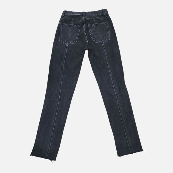 REFORMATION Seamed high-rise cigarette jeans Raw Hem Size 25 streetwear Punk - Picture 8 of 8
